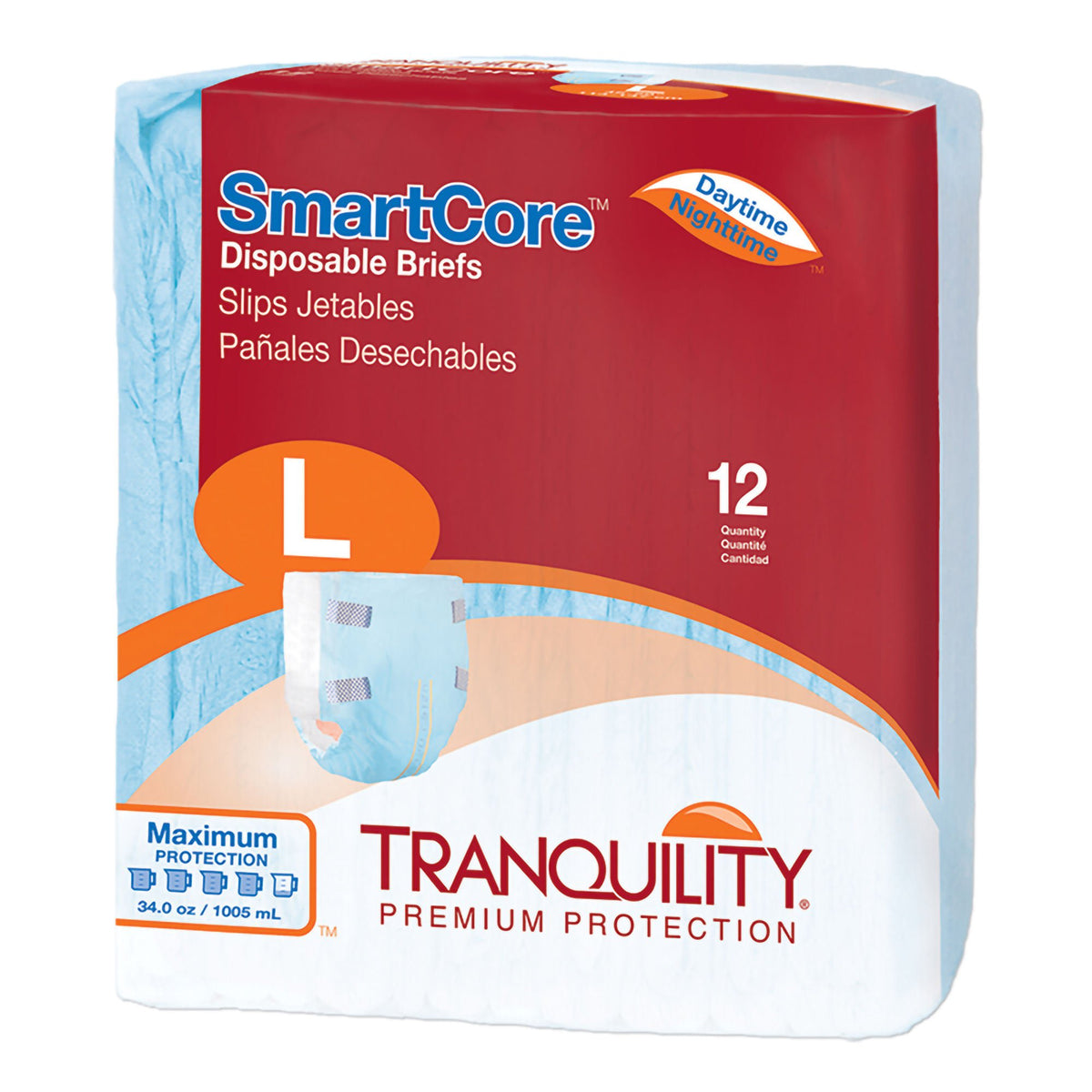Tranquility SmartCore™ Maximum Protection Incontinence Brief, Large, CS/96