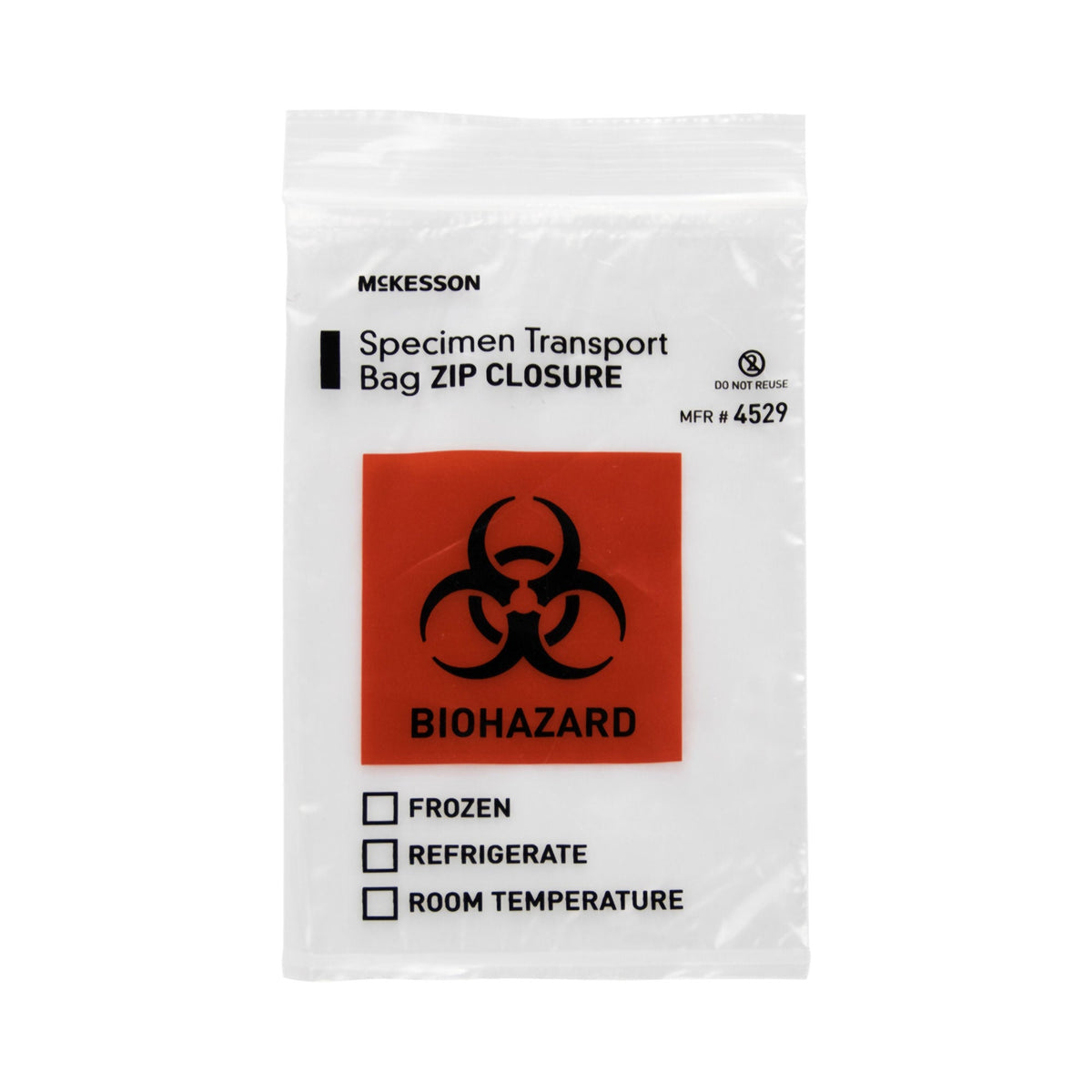 McKesson Specimen Transport Bag, Zip Closure, 6 x 9 Inch, BX/50