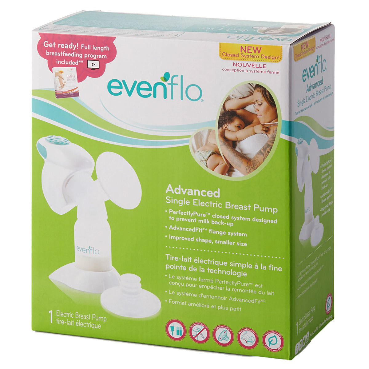 Evenflo® Advanced Single Electric Breast Pump, EA/1