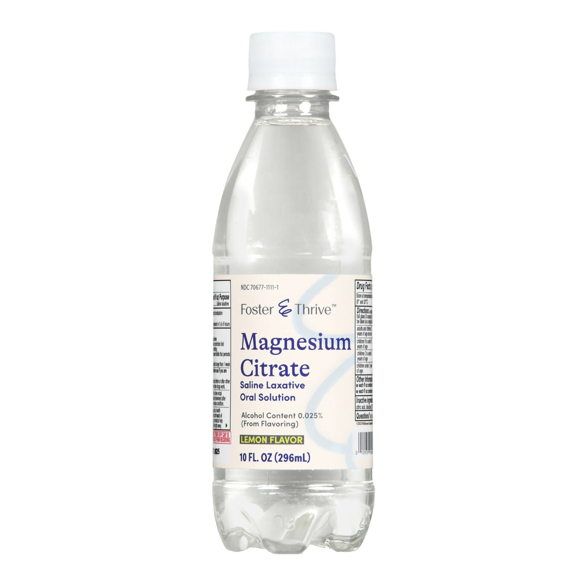 Foster & Thrive™ Magnesium Citrate Laxative, Lemon Flavor, 10-ounce bottle, EA/1