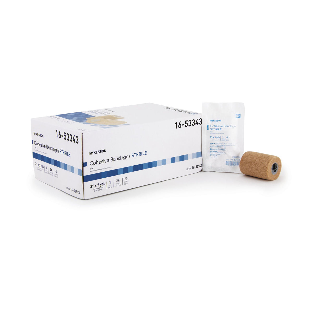 McKesson Self-adherent Closure Cohesive Bandage, 3 Inch x 5 Yard, CS/24