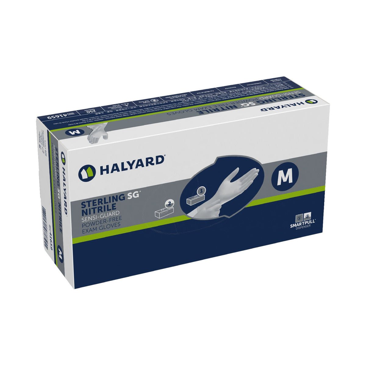 Sterling SG® Nitrile Exam Glove, Medium, Silver, CS/10