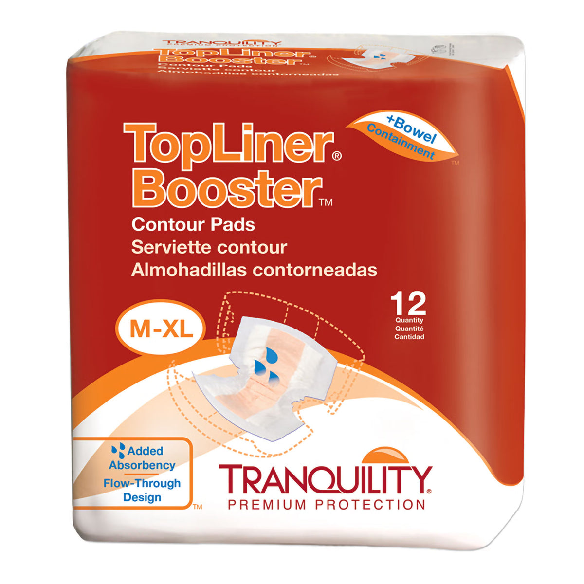 Tranquility® Top Liner® Added Absorbency Incontinence Booster Pad 13½ x 21½ Inch, BG/1