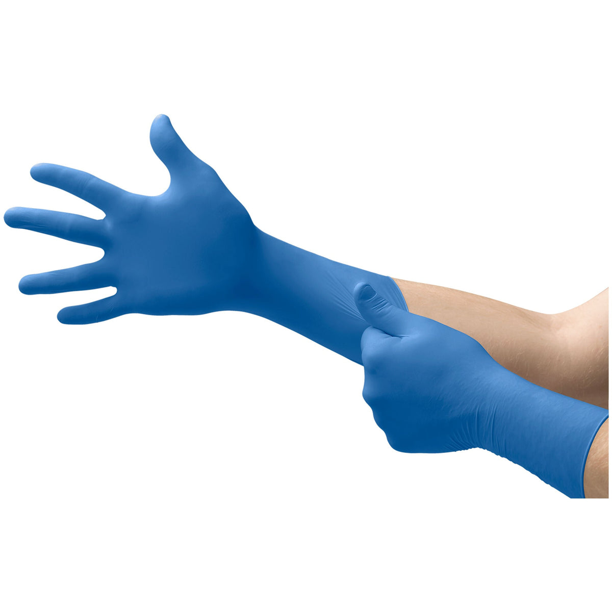 SafeGrip® Latex Extended Cuff Length Exam Glove, Small, Blue, CS/500