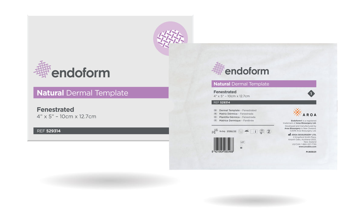 Endoform Natural Template, Fenestrated, 4" x 5"