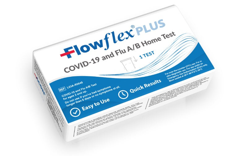 Flowflex Plus COVID -19 and Flu A/B Home Test, (2 count)