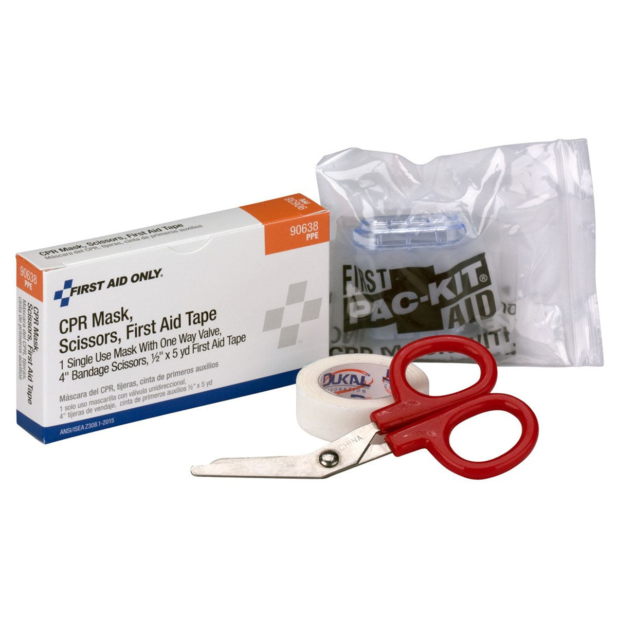 CPR Mask, Scissors, First Aid Tape, EA/1