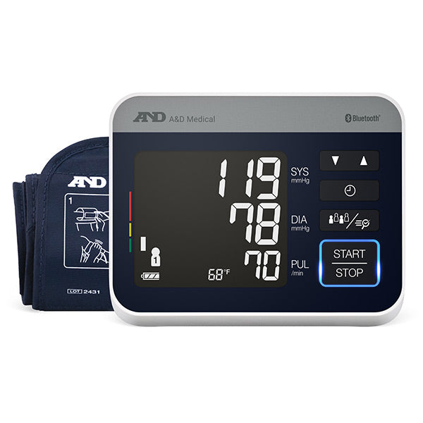 A&D Medical NextGen Multi-User Bluetooth Blood Pressure Monitor w/ Precision Check Pro Wide Range Cuff 8.6"-16.5 - REPLACES AEUA787EJ