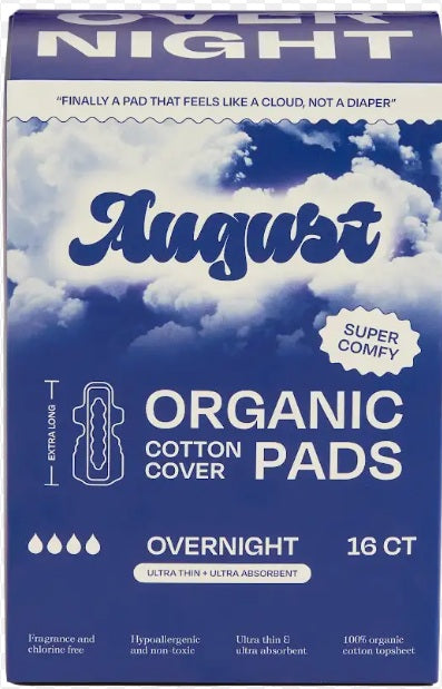 August Overnight Pads, 16 ct