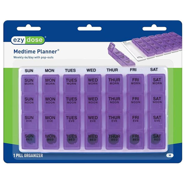 1-Day-at-a-Time Pill Organizer 8" x 5" x 3/4"