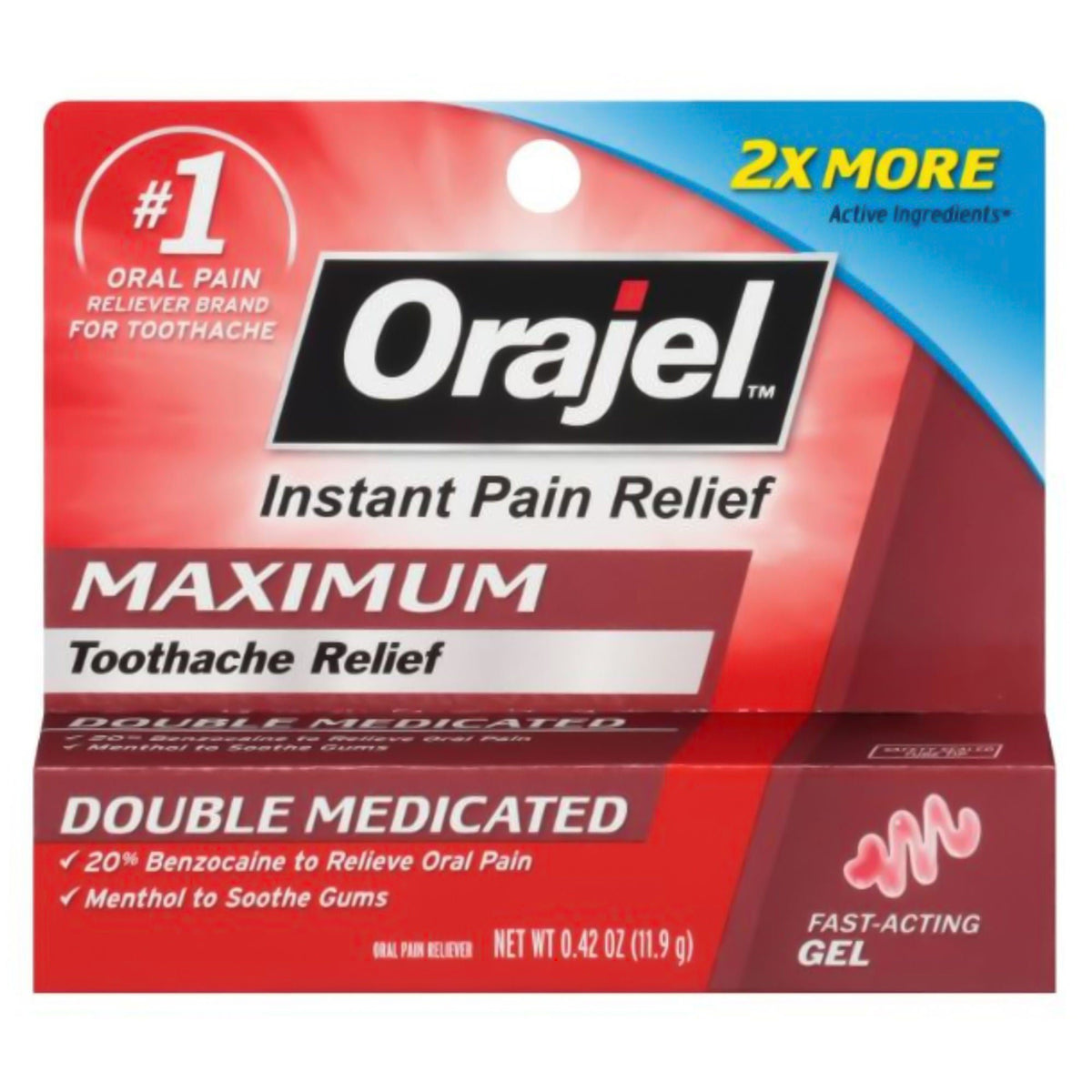 Orajel™ 2X Toothache & Gum Medicated Gel, EA/1