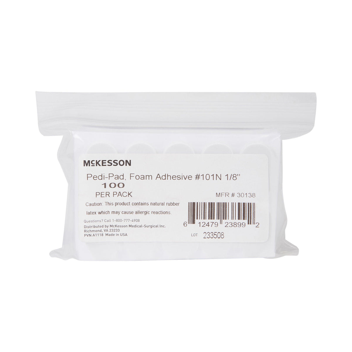 McKesson Pedi-Pad White Protective Pad, Size 101 – Narrow, PK/100