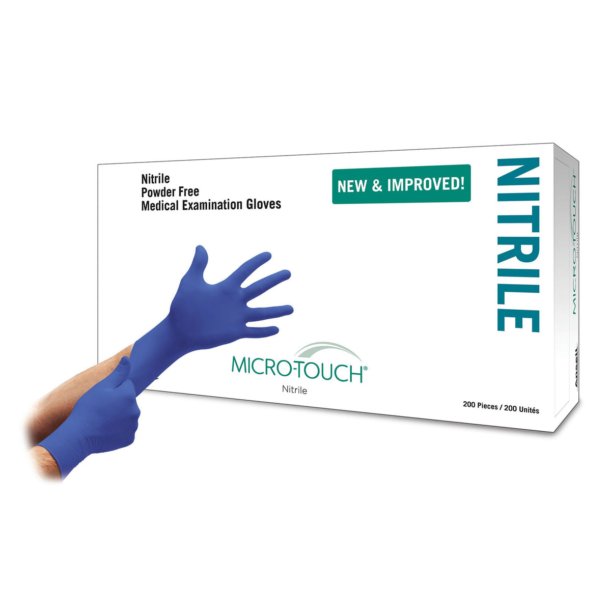 Micro-Touch® Nitrile Exam Glove, Small, Blue, BX/1