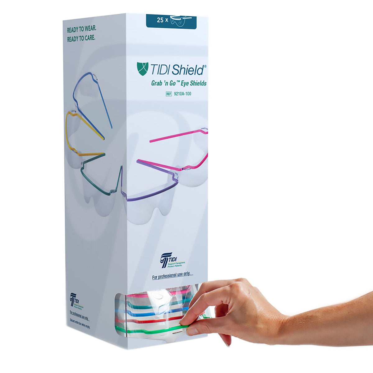 TIDIShield® Grab 'n Go™ Eye Shields with Dispenser, BX/1