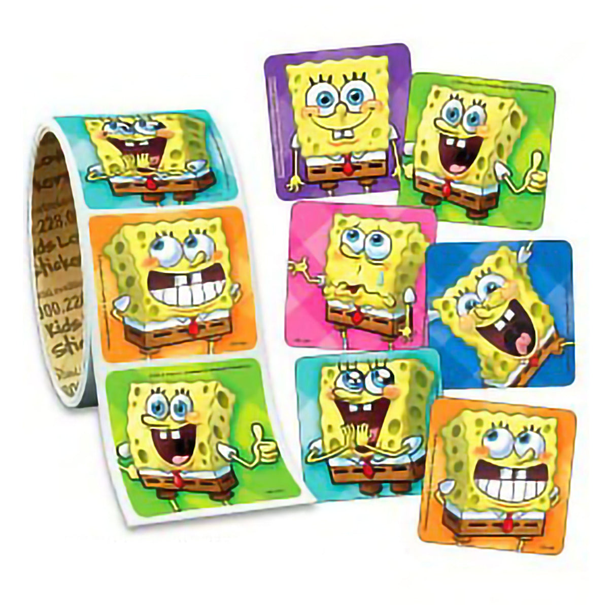 Medibadge® KLS™ Spongebob Faces Mega Roll Value Stickers™, RL/1