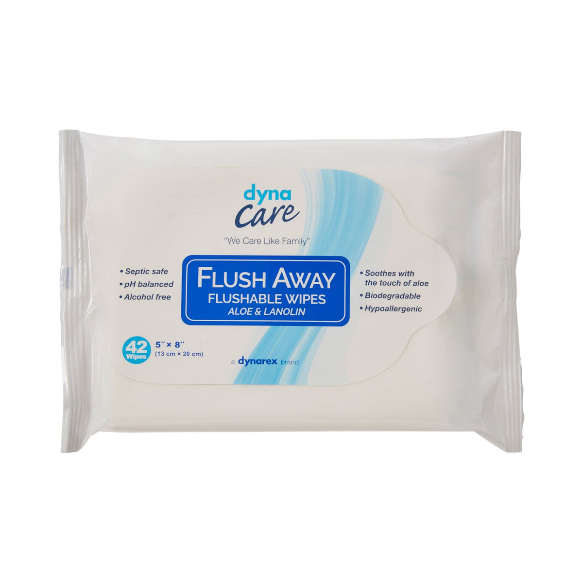 dynarex® Scented Flushable Wipes, Soft Pack, CS/12
