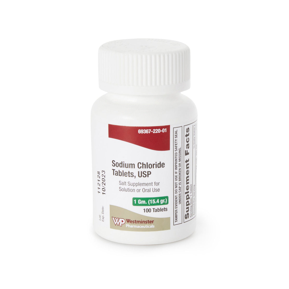 Westminster Pharmaceuticals Sodium Chloride Supplement, BT/1