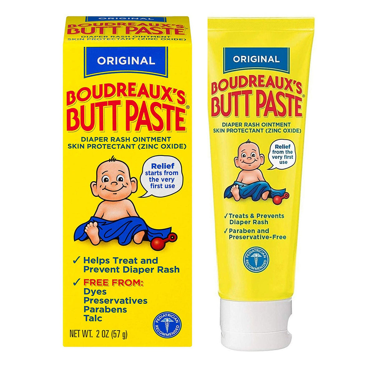 Boudreaux's Original Butt Paste Diaper Rash Treatment, Scented, 2-ounce tube, EA/1