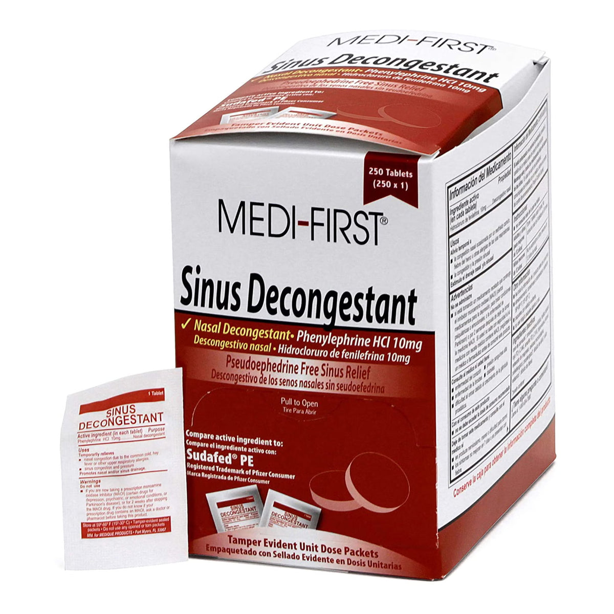 Medi-First® Phenylephrine HCl Sinus Relief, BX/1