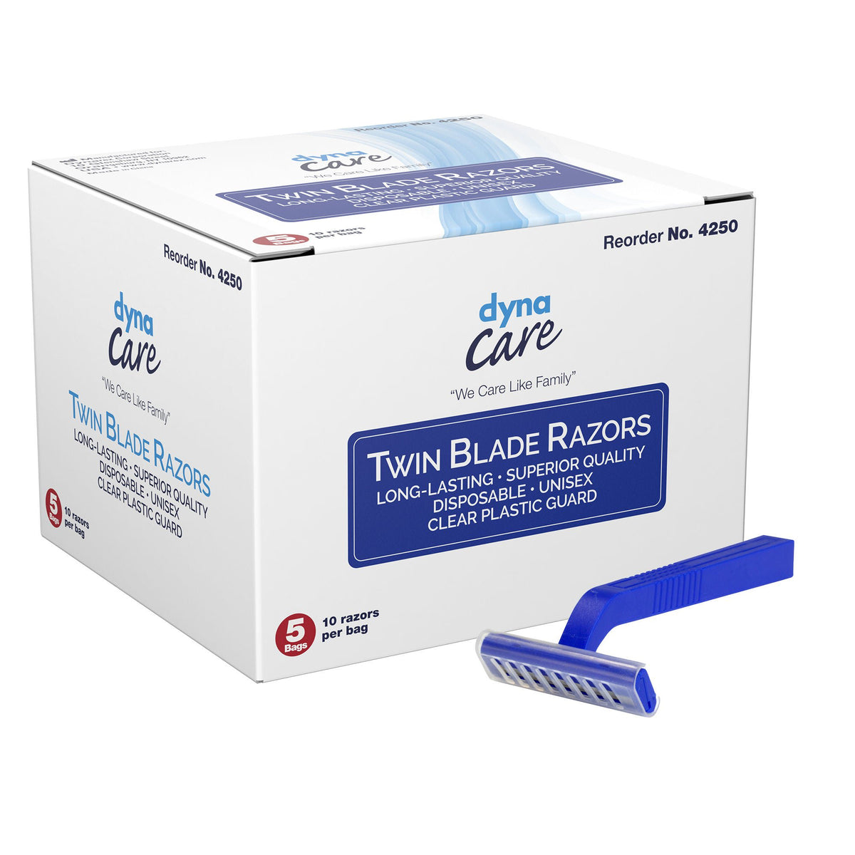 dynaCare® Twin Blade Disposable Razor, BX/50
