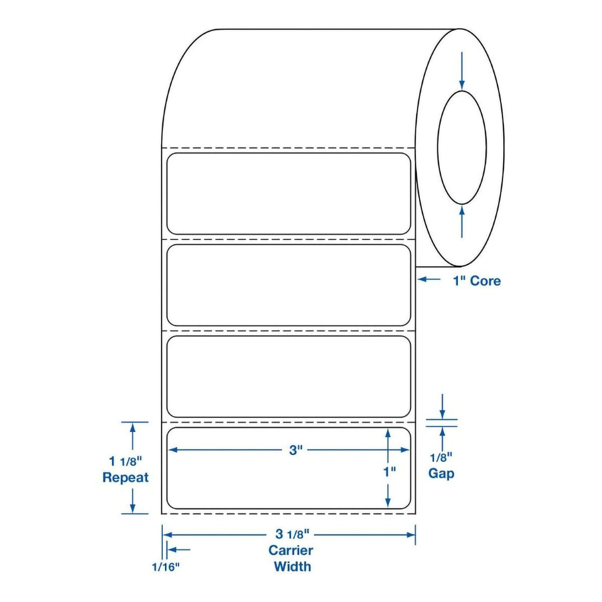 Centurion Direct Thermal Label, BX/12