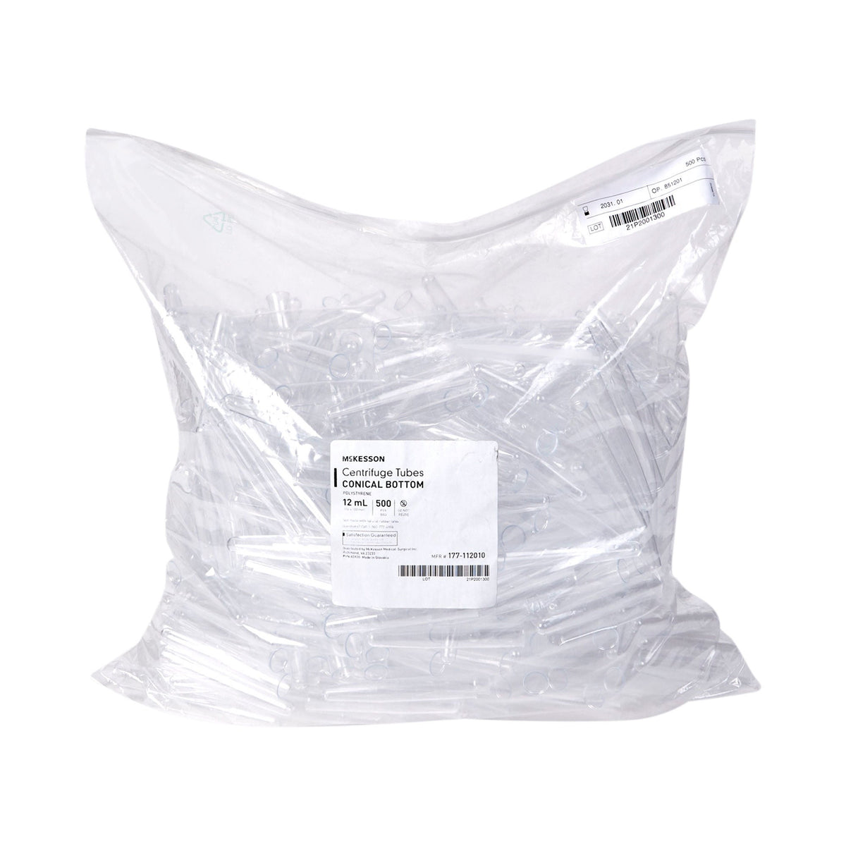 McKesson Centrifuge Tube, 12 mL, 16 x 100 mm, BG/500