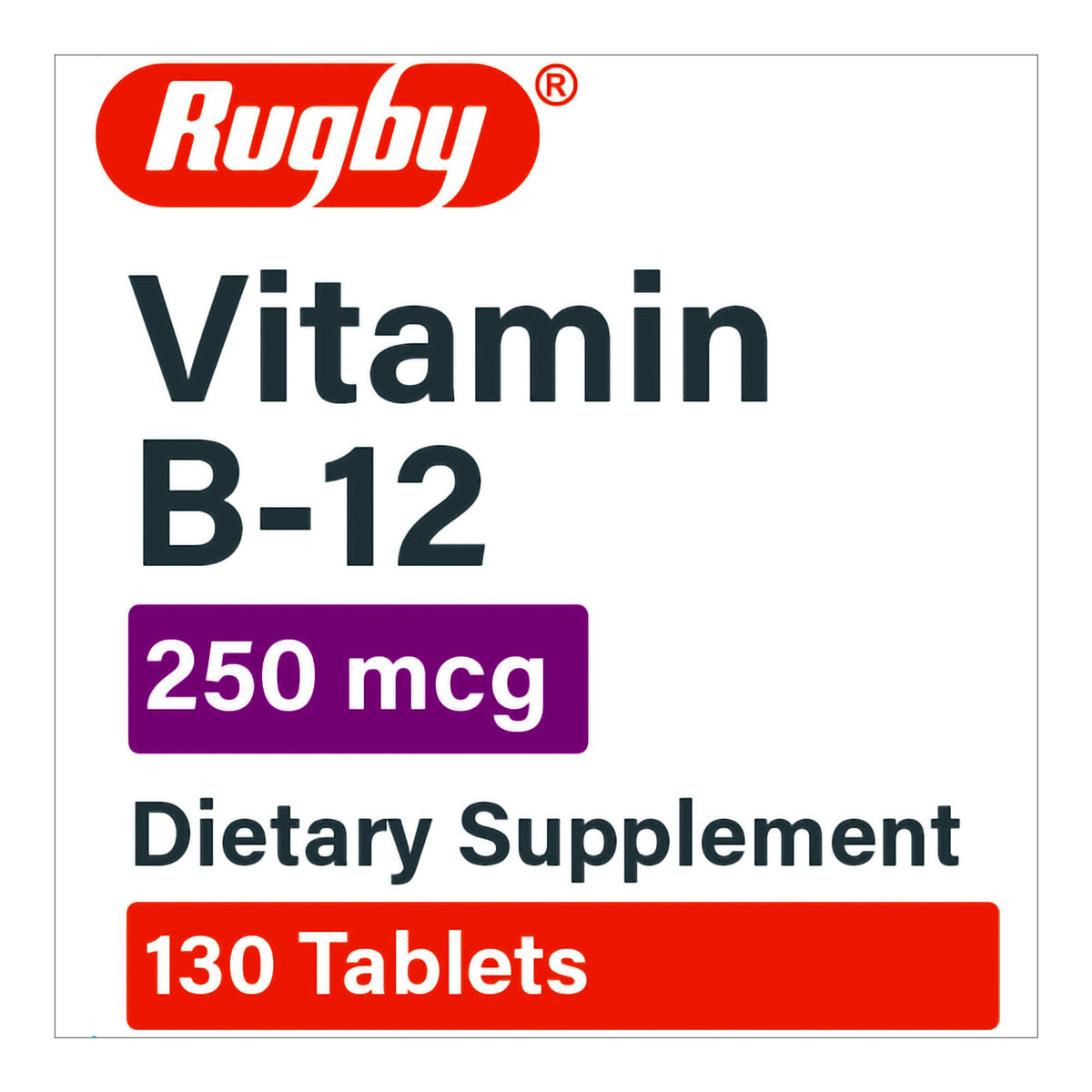 Rugby® Vitamin B-12 Supplement, BT/1