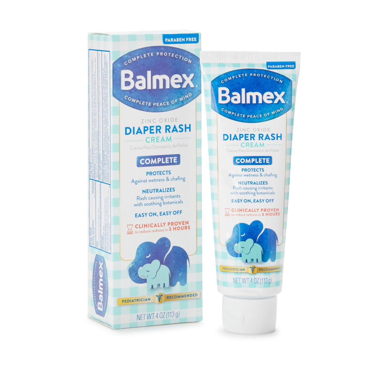 Balmex® Zinc Oxide Complete Diaper Rash Cream, 4-ounce tube, EA/1