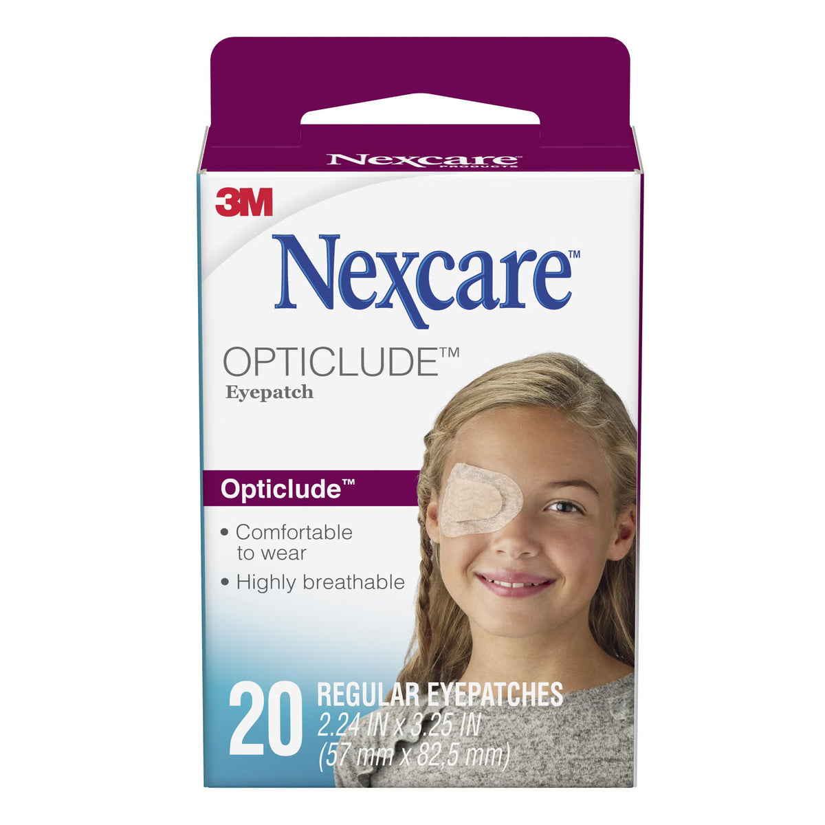 Nexcare™ Opticlude™ Eye Patch, Regular, BX/20