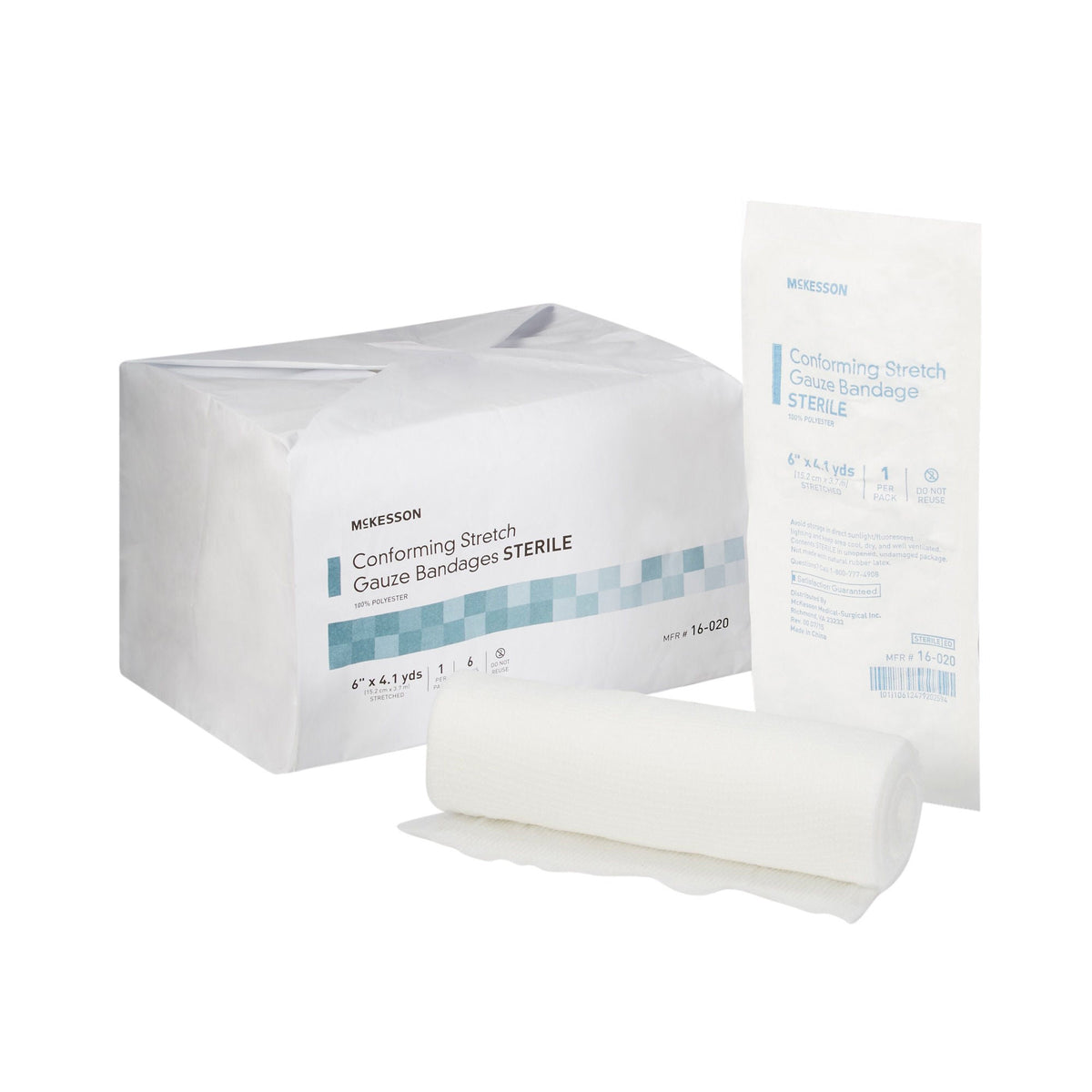 McKesson Sterile Conforming Bandage, 6 Inch x 4-1/10 Yard, CS/48
