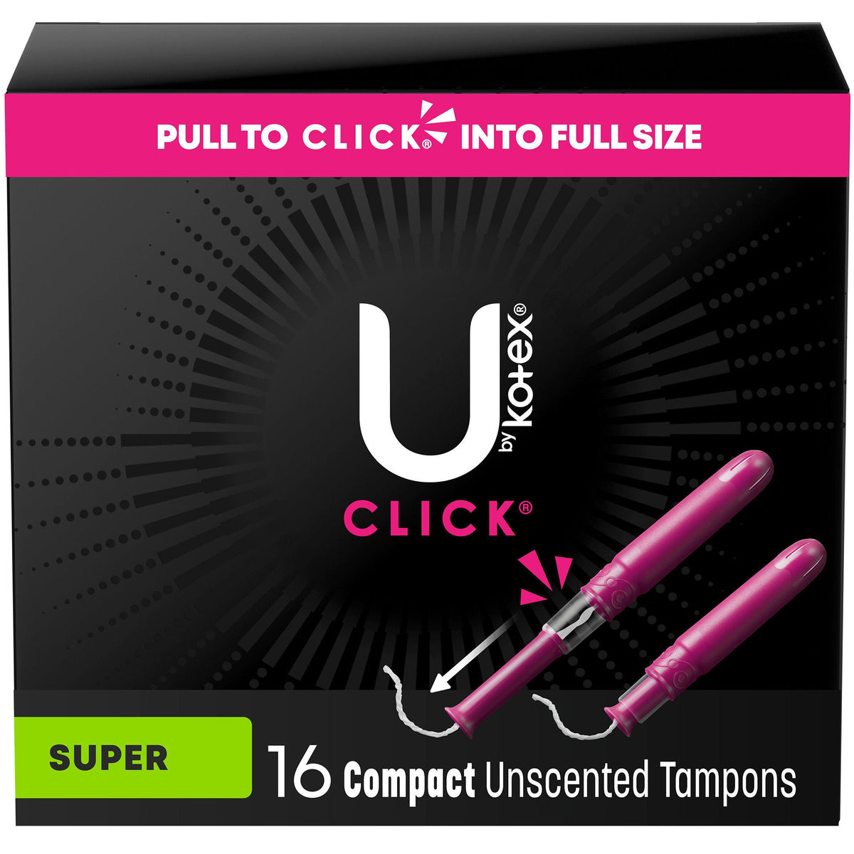 U By Kotex® Click® Compact Tampon, PK/16