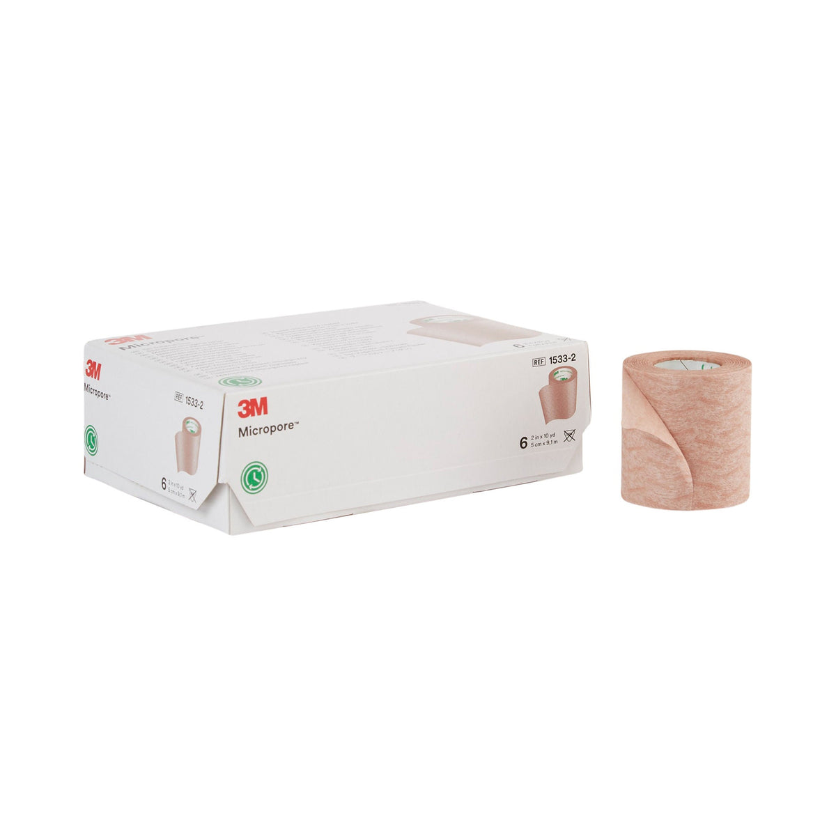 3M™ Micropore™ Paper Medical Tape, 2 Inch x 10 Yard, Tan, CS/60