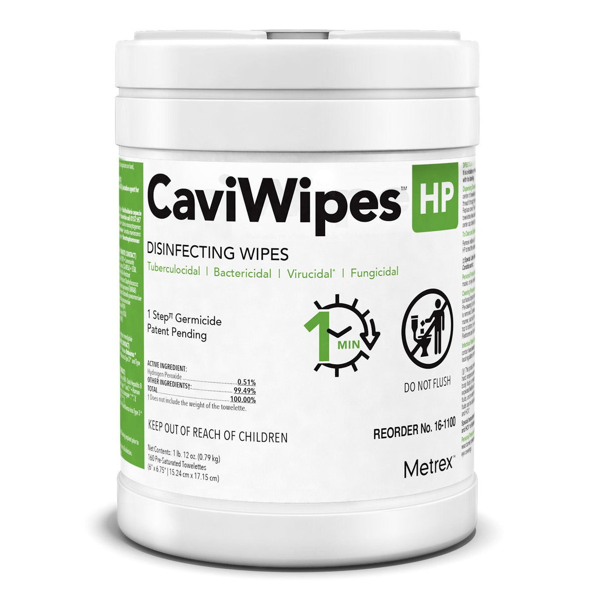 CaviWipes™ HP Disinfecting Wipes, 160 ct., CS/12