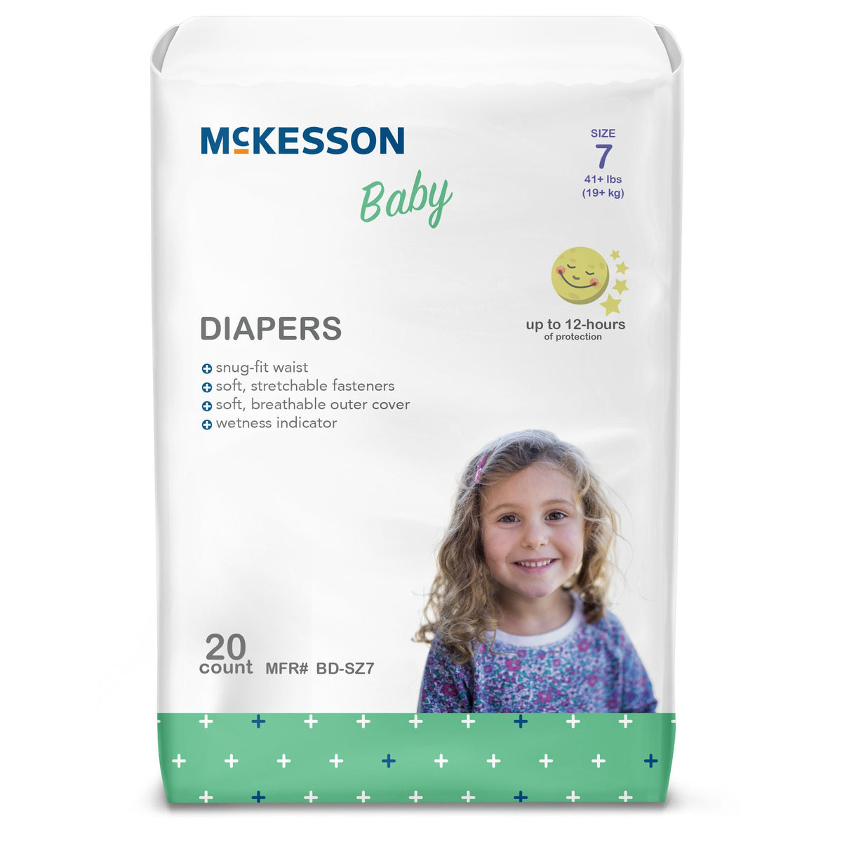 McKesson Baby Diaper, Size 7 for Children weighing 41+ lbs., CS/4