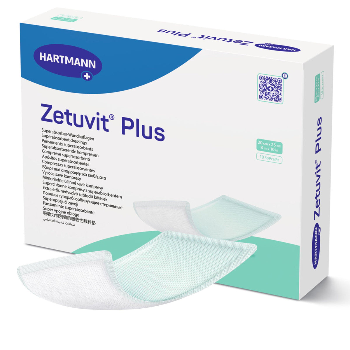 Zetuvit® Plus Sterile Superabsorbent Dressing, 8 x 10 Inch, EA/1