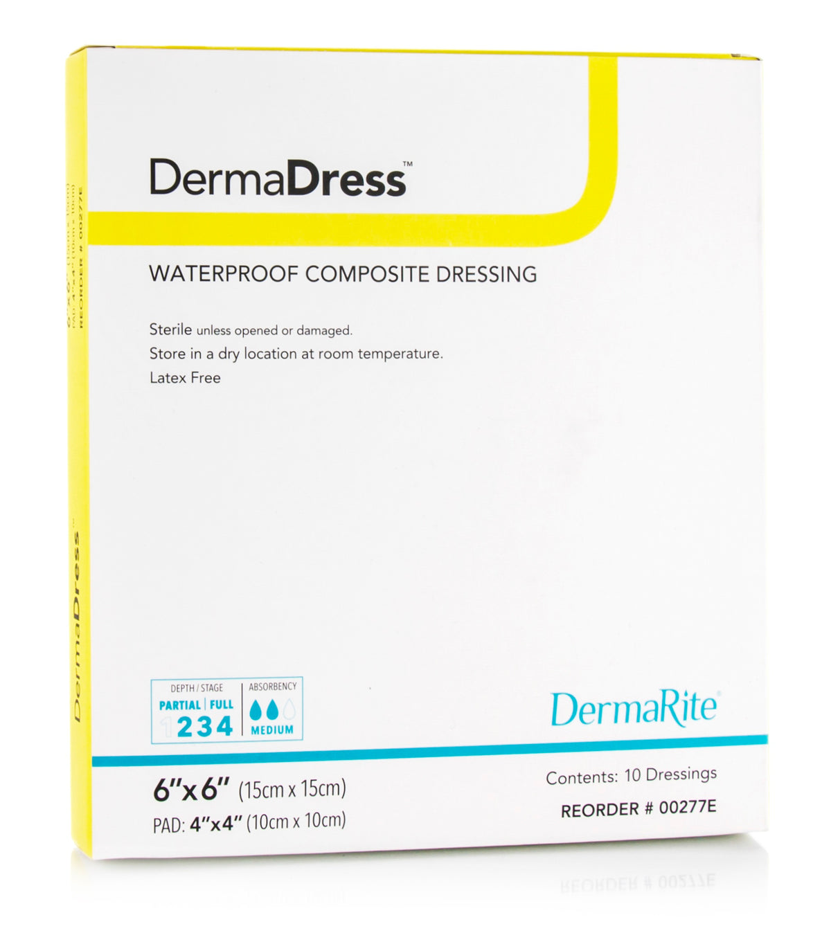 DermaDress Waterproof Composite Dressing 6" x 6"