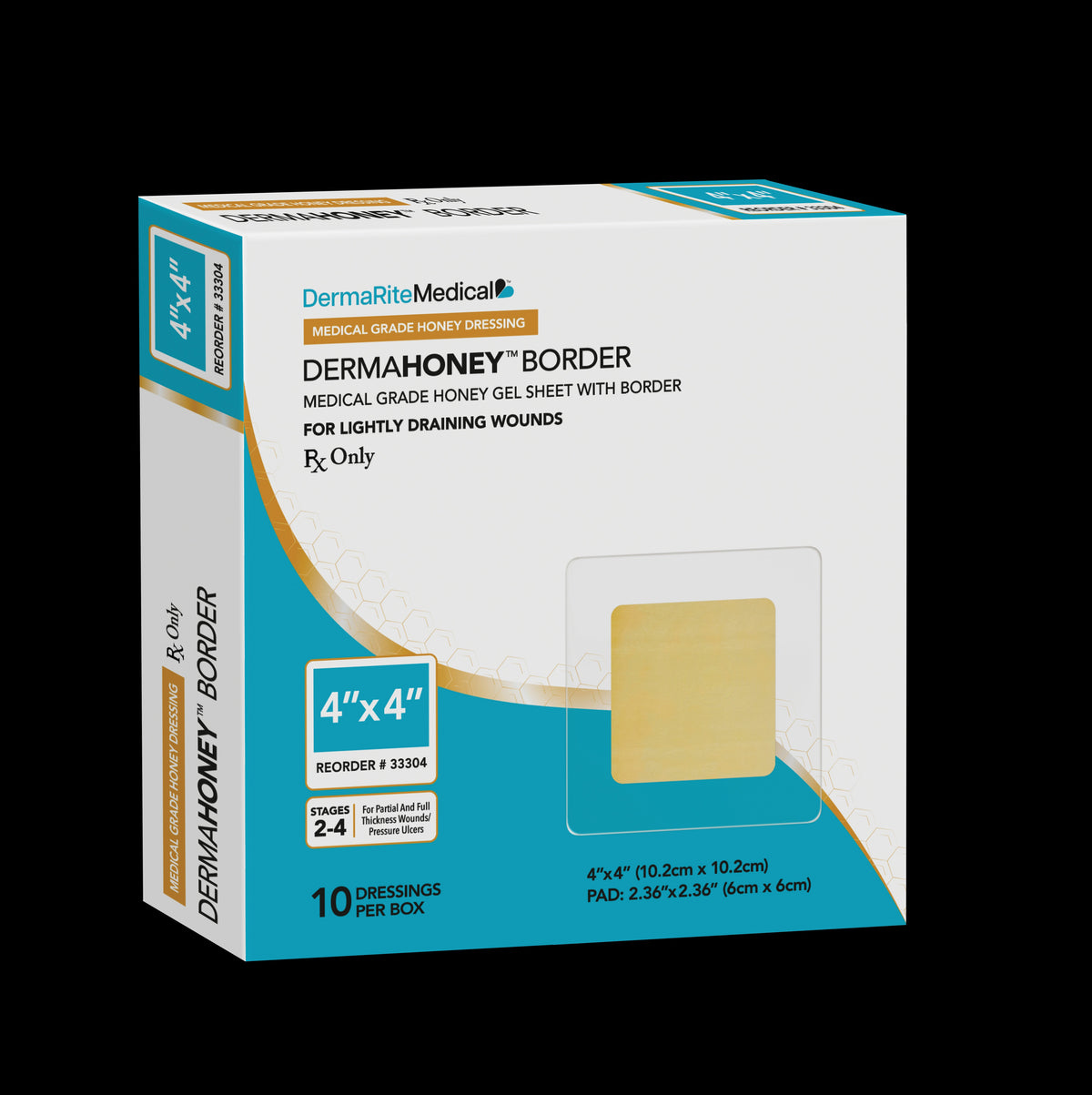 DermaHoney Border Hydrogel Wound Dressing, EA/1