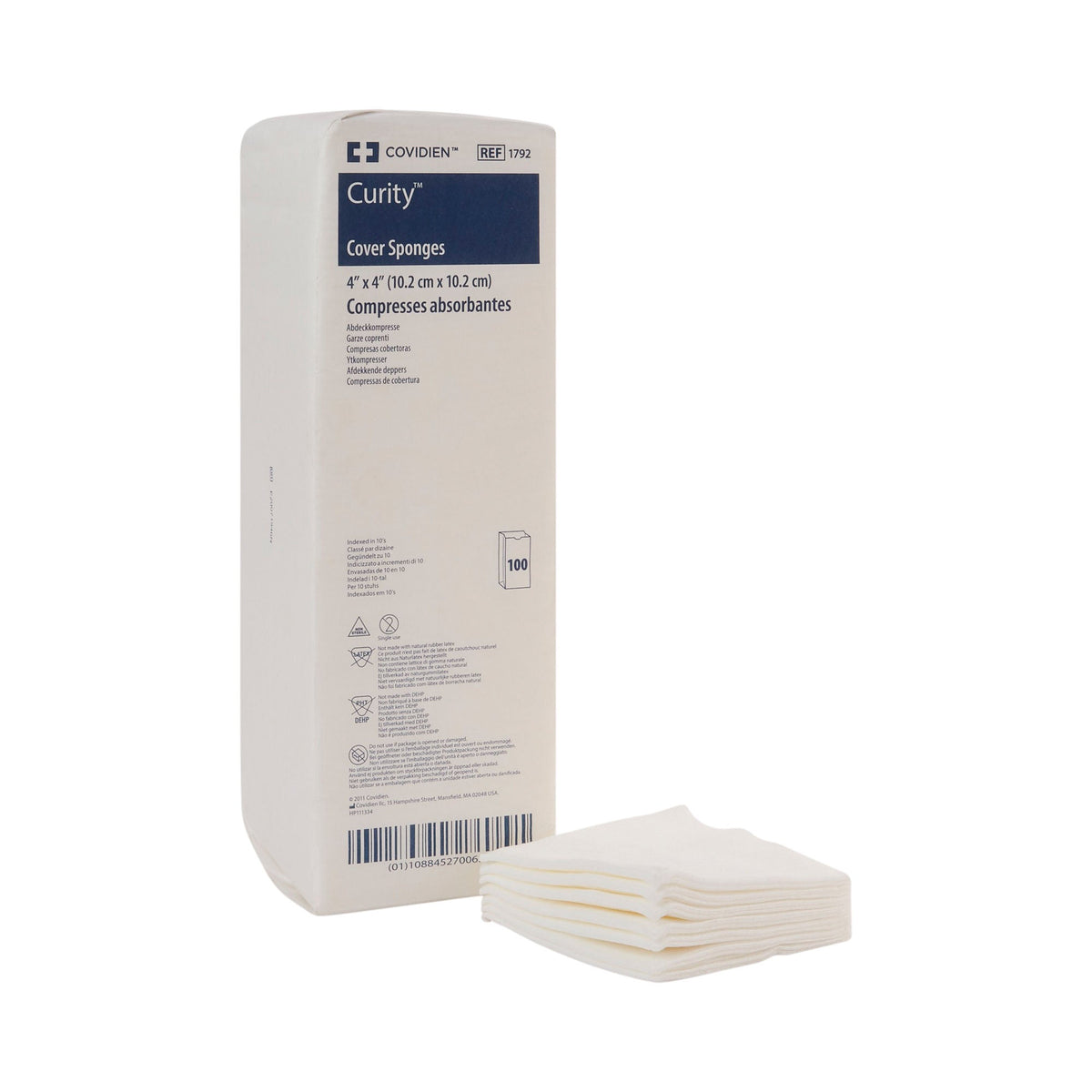 Curity™ Nonwoven Sponge, 4 x 4 Inch, 4-Ply, BG/100