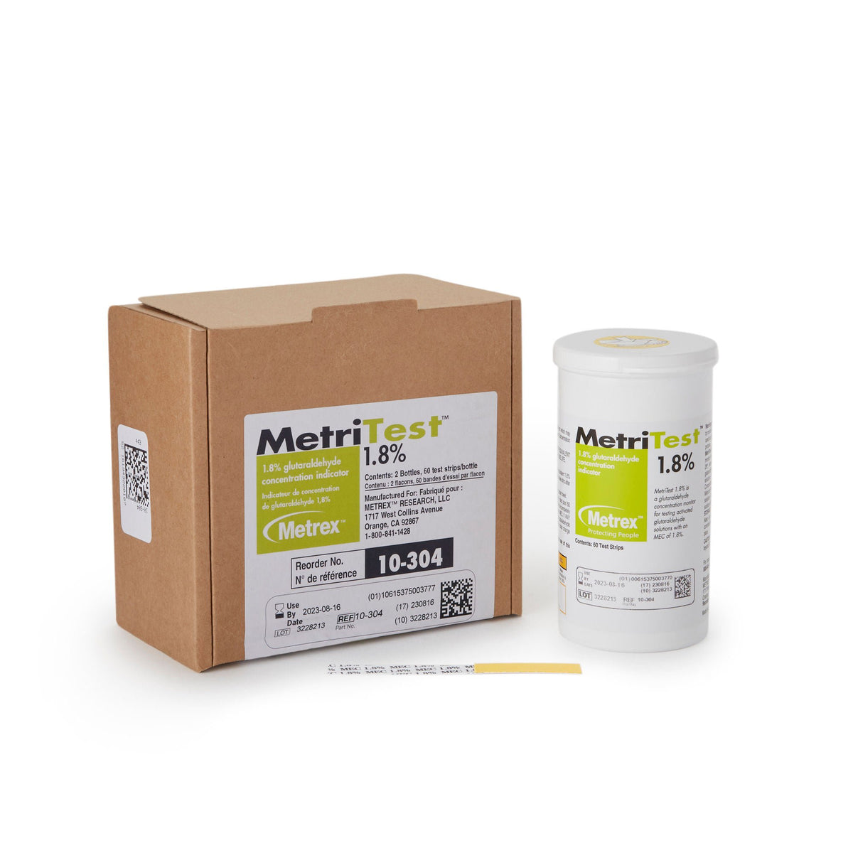 MetriTest™ 1.8% Glutaraldehyde Concentration Indicator, CS/120