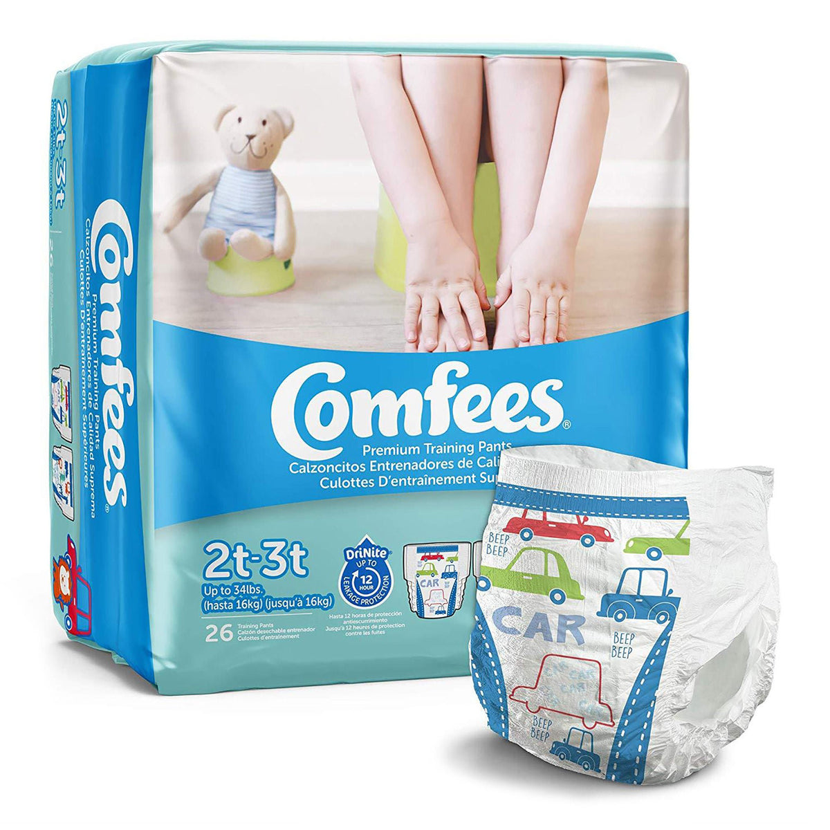Attends Comfees® Training Pants, 12-Hour Protection, Male Toddler, CS/156