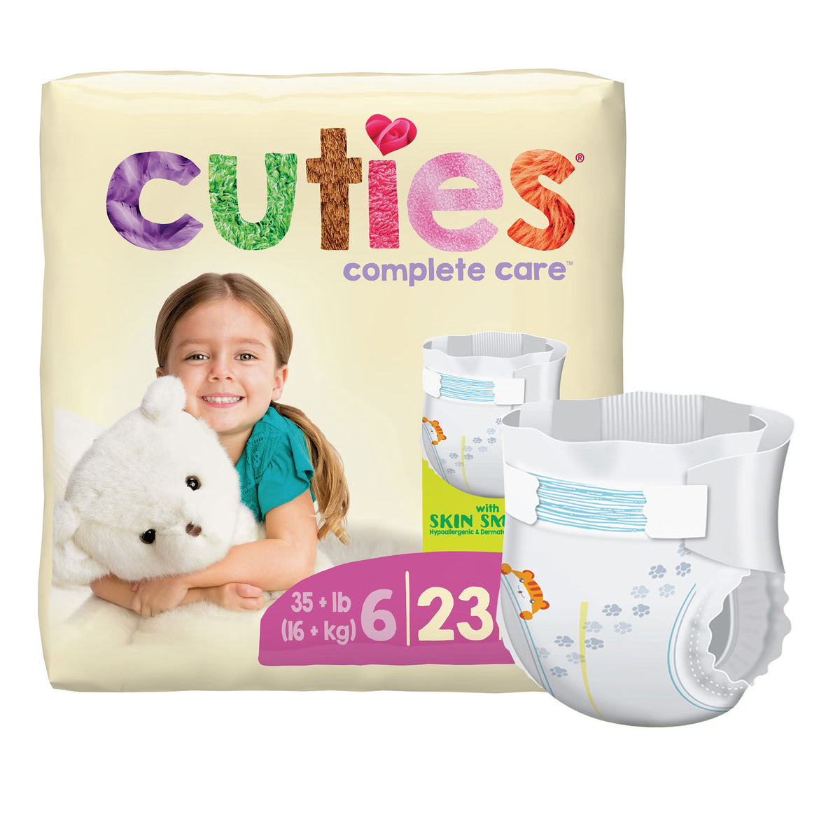 Cuties® Premium Diaper, Size 6, CS/92