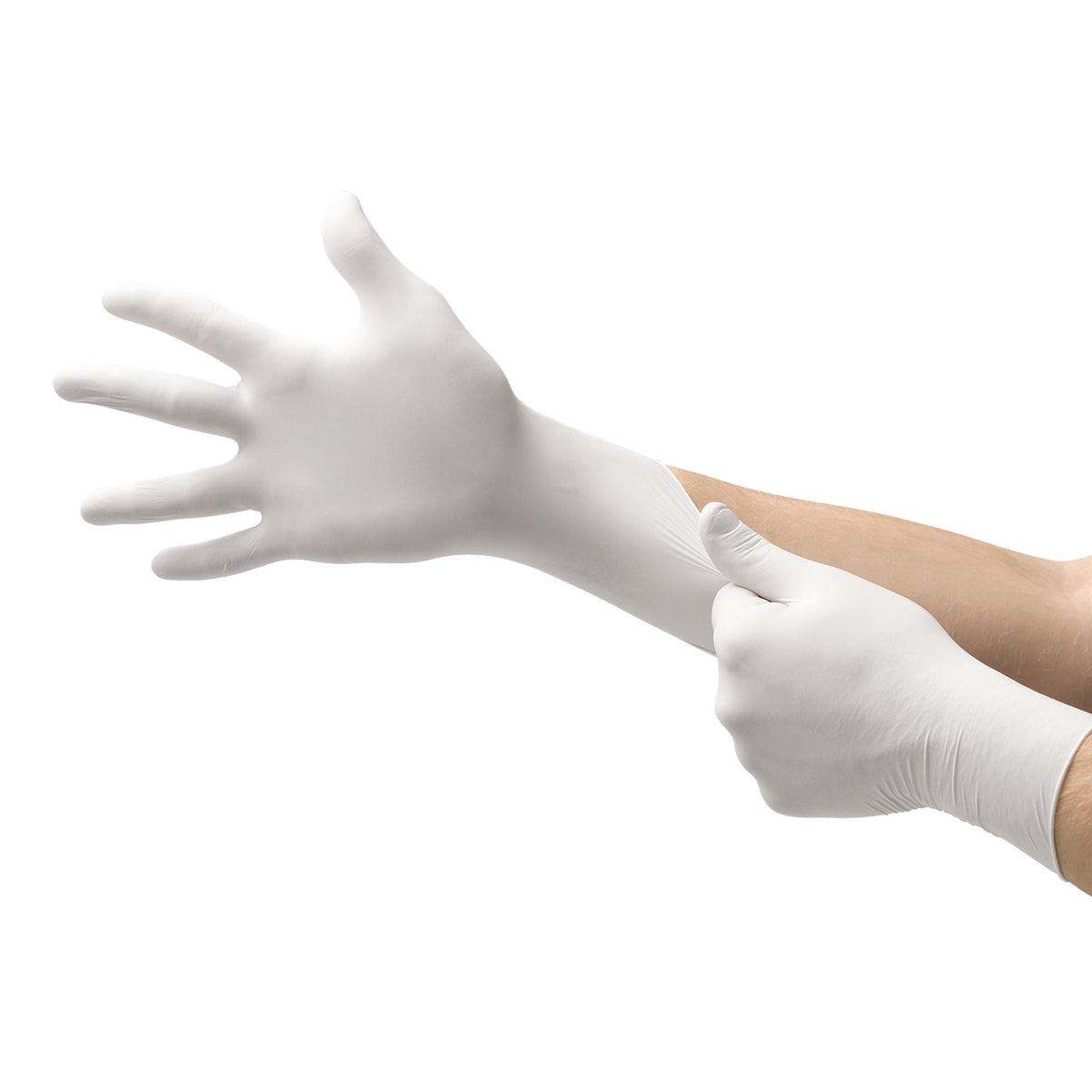Soft White Nitrile Exam Glove, Small, White