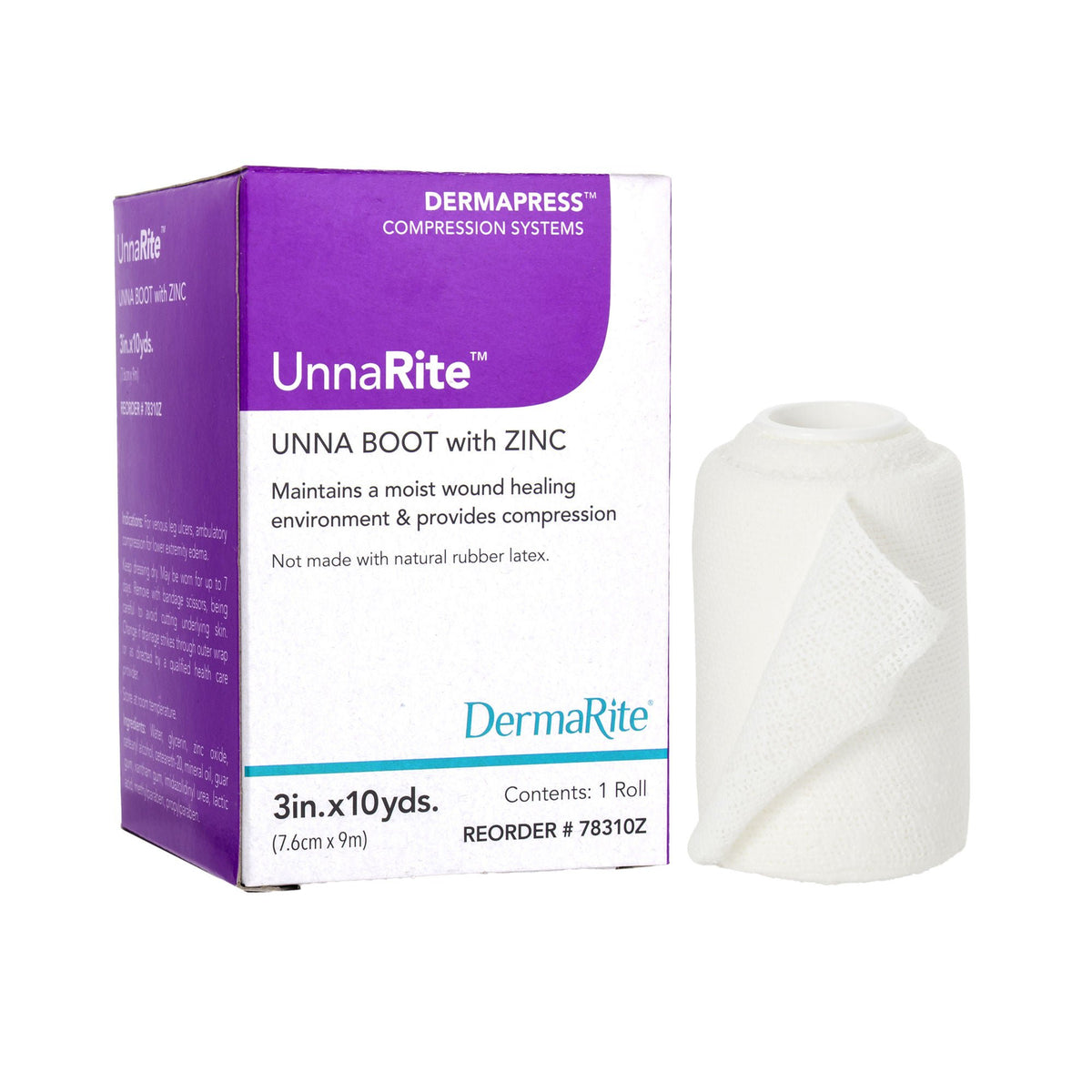 UnnaRite Unna Boot with Zinc Oxide, 3 Inch x 10 Yard, EA/1