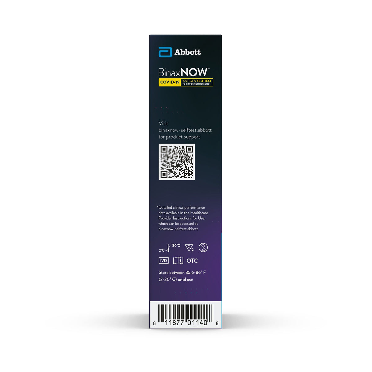 Respiratory Test Kit BinaxNOW™ COVID-19 Antigen Self Test 2 Test per Kit