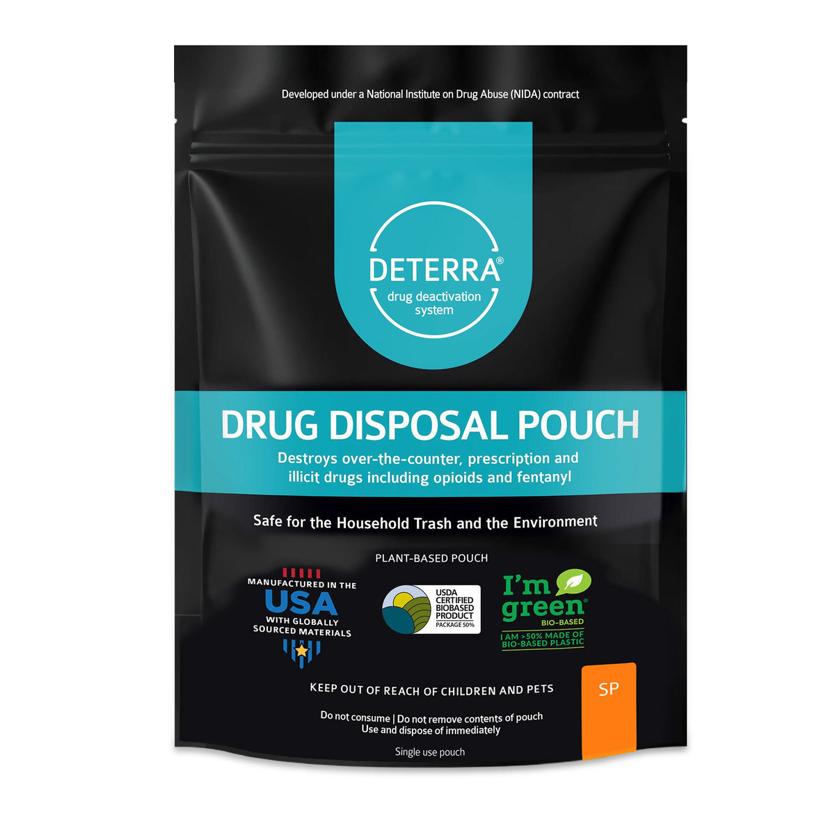 Deterra® Drug Disposal Pouch for Disposal of Pharmaceuticals, Small, EA/1
