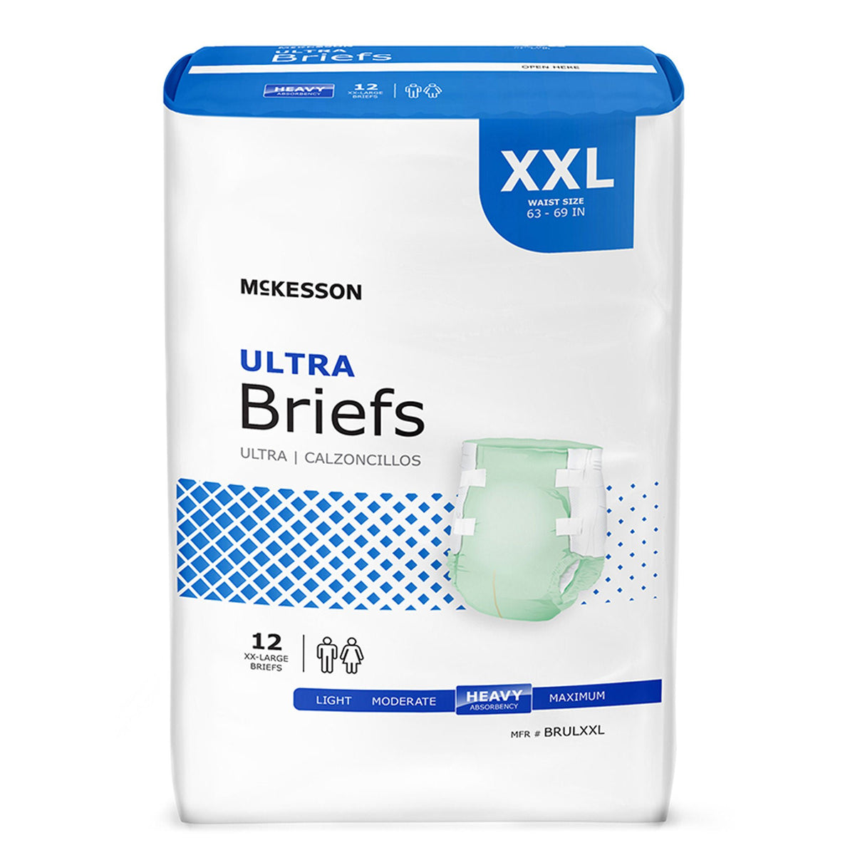 McKesson Ultra Heavy Absorbency Incontinence Brief, 2X-Large, CS/4