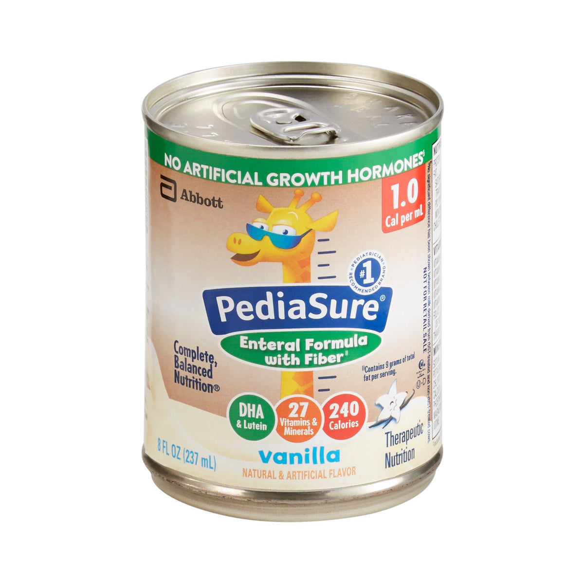 PediaSure® Enteral Formula with Fiber, Vanilla, 8-ounce Can, CS/24