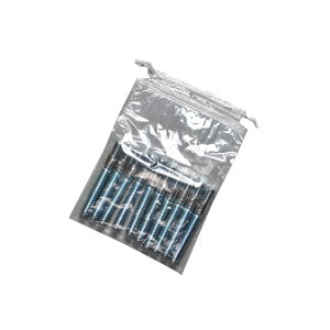 Pull-Tite Low Density Polyethylene Double-Drawstring Bag, 12" x 8"