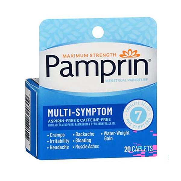 Pamprin Multi-Symptom Caplets, 20 ct.