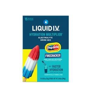 Liquid IV Electrolyte Drink Mix, Popsicle Firecracker, 15 ct